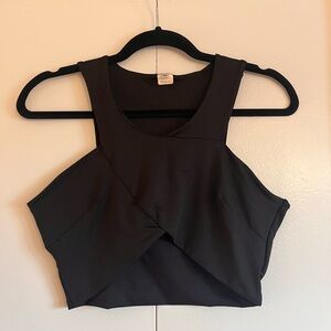 Black Sleeveless Crop Top